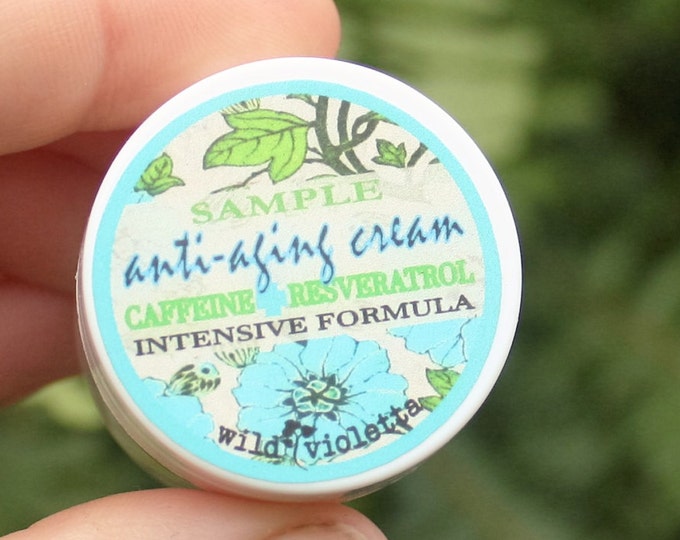 Anti-Aging Organic Eye Balm / Intensive Face Cream Sample Size / Fine Line Serum