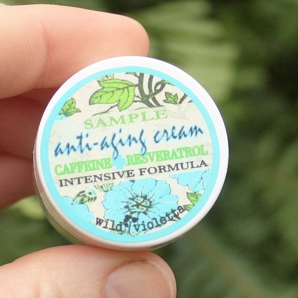 Anti-Aging Organic Eye Balm / Intensive Face Cream Sample Size / Fine Line Serum