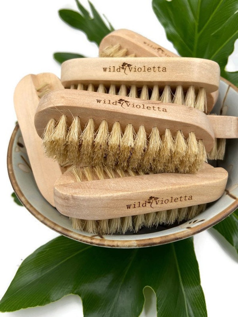 Nail Brush Sustainable Natural Two Sided Fingernail Cleaning Etsy