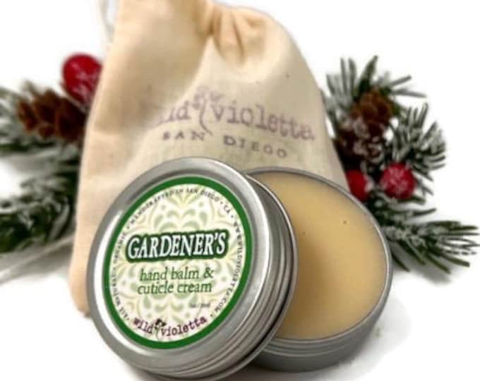Gardener's Hand Balm and Cuticle Cream / Gardening Balm for Hard Working Hands