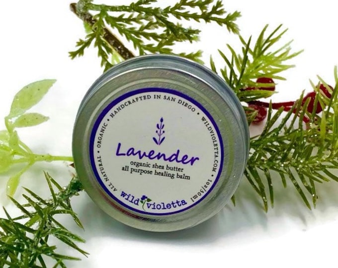 Lavender Hand Balm, Organic Natural Balm for Women, Moisturizing Lavender Cream