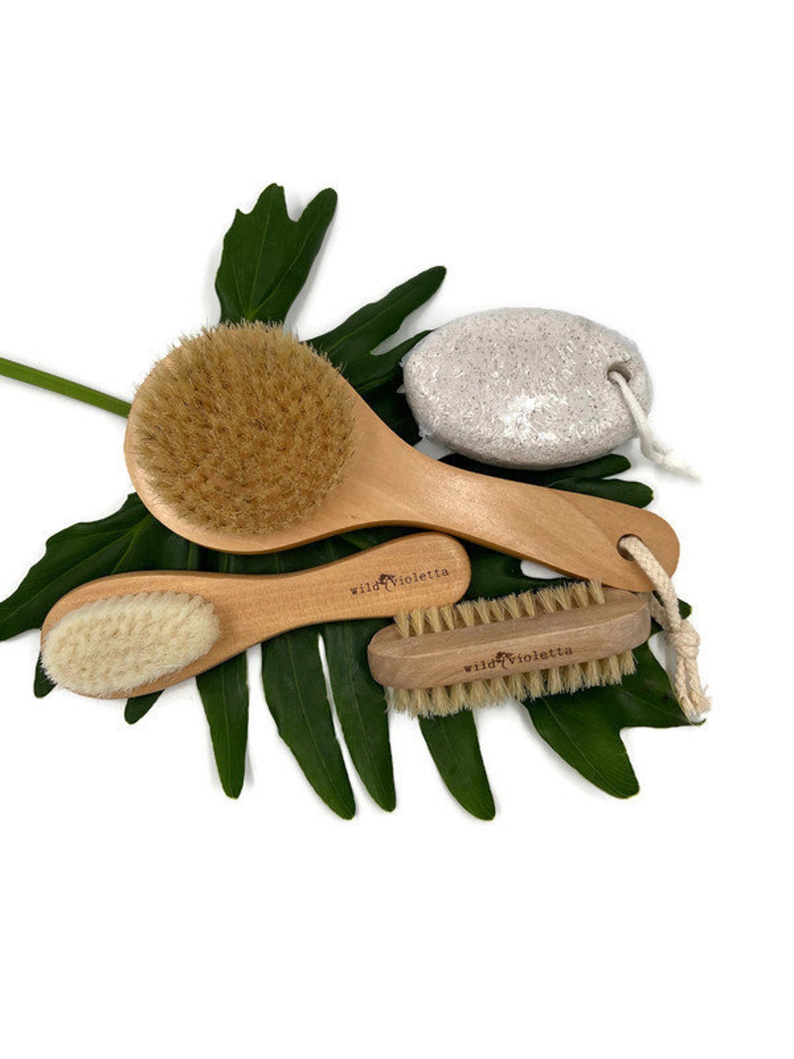 Dry Body Brush Value Gift Set Self Care Kit Face Brush Nail Etsy