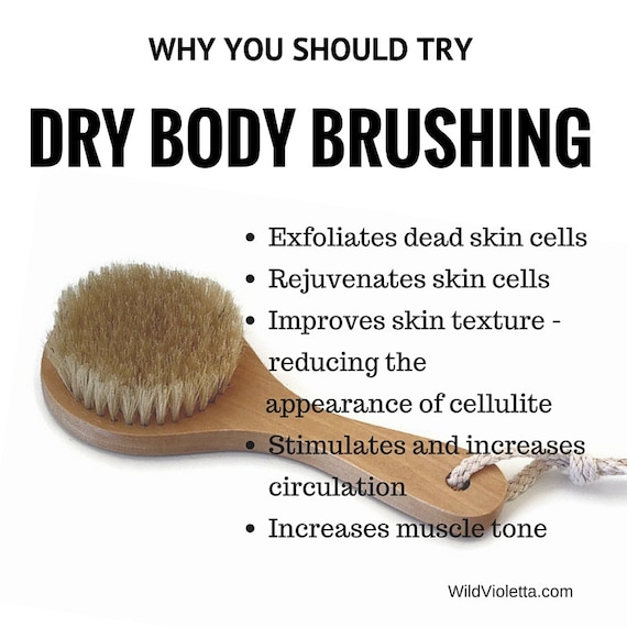 Detox Dry Body Brush, Eco Friendly Self Care Dry Skin Brushing, Vegan Dry  Body Brush for Cellulite, Good Health 