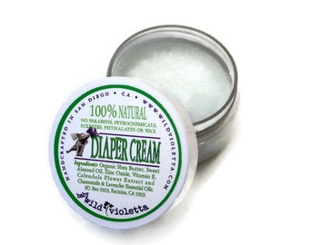 Organic Baby Diaper Cream / Skin Rash Cream with Zinc / Natural Infant Balm / New Mom Natural Baby Diaper Rash Calming Cream