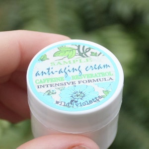 Hydrating Anti-Aging Eye Cream Trial Size / Fine Line Face Cream / Natural Botanical Balm / Eye Care Cream for Women image 4