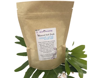 Muscle Bath Salts / Botanical Wellness for Self-Care / Mineral Salt Soak