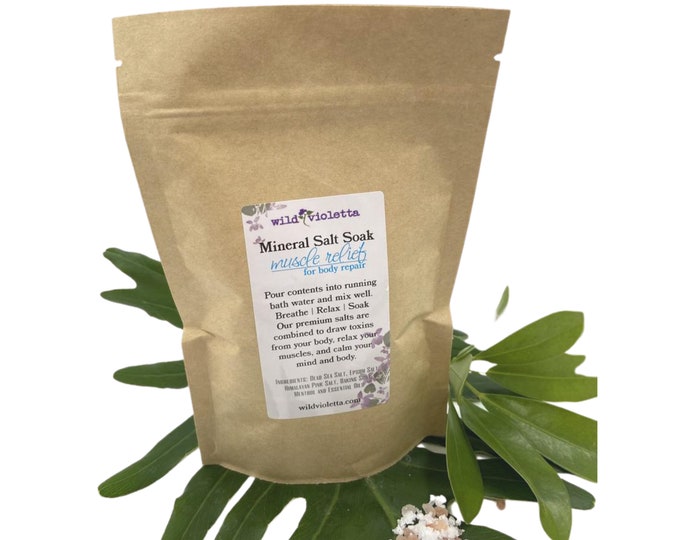 Muscle Relief Bath Salts / Healing Detox Bath Salts / Gift for Him