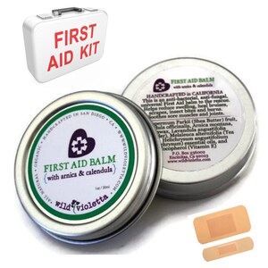 First Aid Balm / Healing Salve to Help Scars, Tattoos, Crapes and Bruises / Arnica, Calendula, Essential Oils Organic Healing Balm image 4