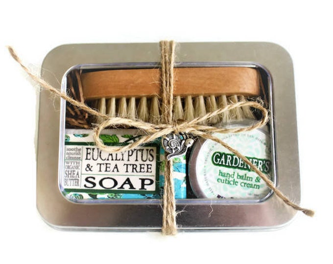 Horticulture Gardening Gift for Men, Gift for Dad, Gardener's Soap, Nail Brush, Gardener's Balm, Cuticle Cream