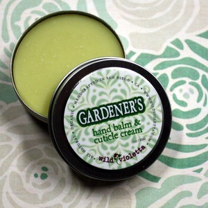 Gift for Gardeners, Organic healing hand balm, Cuticle and Nail Treatment, Natural Shea Butter Salve image 1