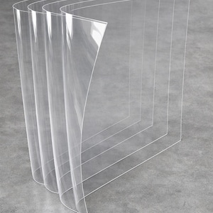 5 feuilles de plastique transparent de 8 pi X 4 pi - Matériau pliable et facile à couper (0,508 mm d'épaisseur) - PETG