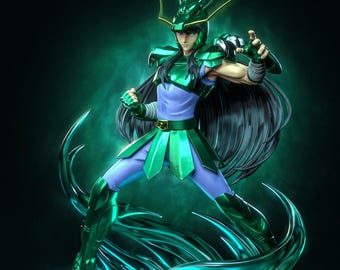 Modelo para impresora 3D inspirado en Saint Seiya (descarga digital) de Shiryu Dragon Knight STL