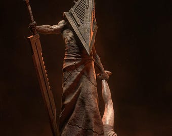 Tête de pyramide 3D | Statue imprimable 3D pleine dimension de Silent Hill | Fichier numérique de figurine de jeu d'horreur