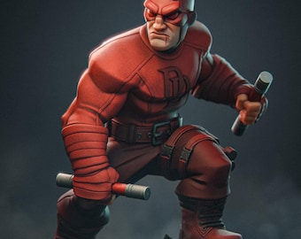 Estatua imprimible en 3D del Guardián Diablo Rojo / Modelo de busto de cómic (archivo STL)