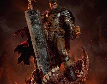 Guts, el espadachín oscuro (STL) / Modelo para impresión 3D inspirado en Berserk (descarga digital)