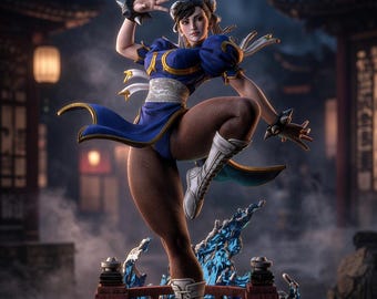 Chun Li STL / Figura de luchadora de Street Fighter / Artículo de colección de videojuegos de lucha / Modelo imprimible en 3D de alta calidad
