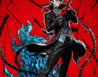 Joker Phantom Thief STL / Inspirado en Persona 5 / Héroe rebelde enmascarado / Modelo de impresión 3D