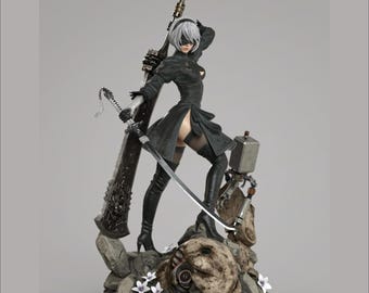 3D Nier Automata 2B : figurine d'anime imprimable en 3D (téléchargement numérique)