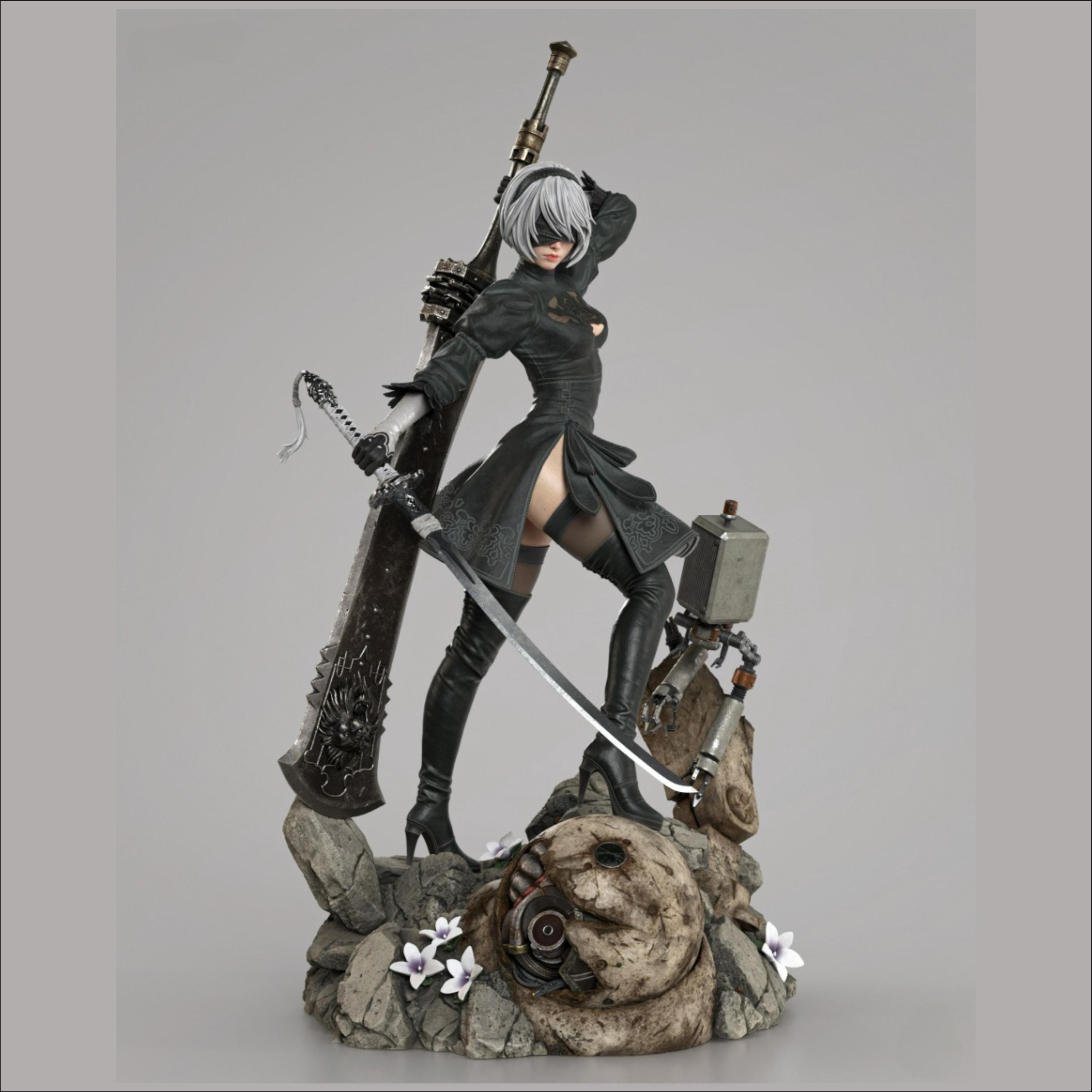 ニーアオートマタ 2B ジャックポーズ ガレージキット フィギュア