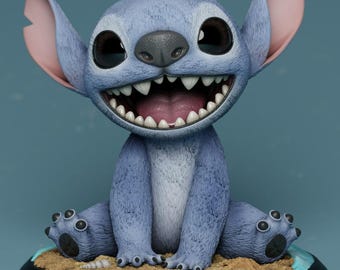 STL point | Jolie figurine imprimable 3D extraterrestre | Statuette de collection en résine dessin animé