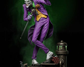 Fichier impression 3D Prince clown | Statue imprimable 3D méchant gothique | Modèle numérique Dark Jester