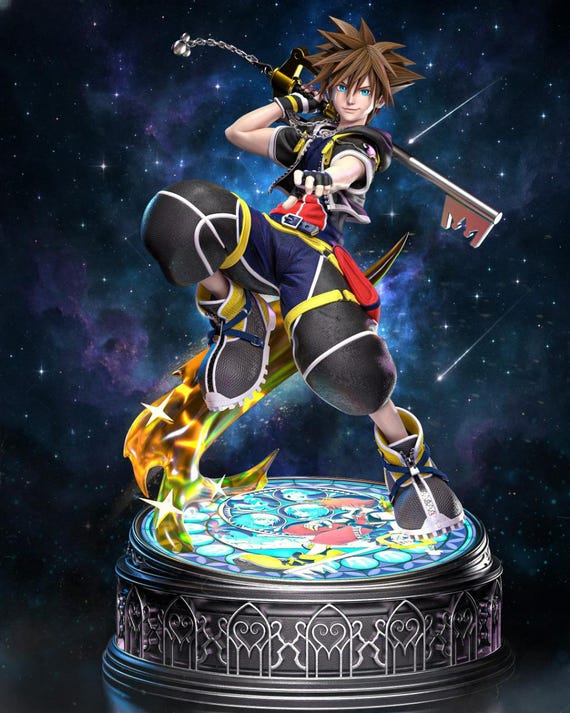 Sora Fullsize STL | Kingdom Hearts 3D Print Statue | Anime Game