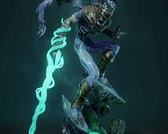 Fichier impression 3D grand format de Raziel | Statue imprimable 3D Dark Fantasy Soul Reaver | Modèle guerrier gothique en résine