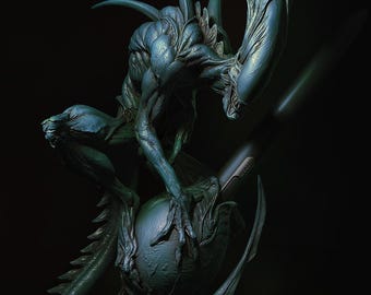 Diorama de Alien vs. Predator: Modelo STL: Miniatura de ciencia ficción (Descarga digital)
