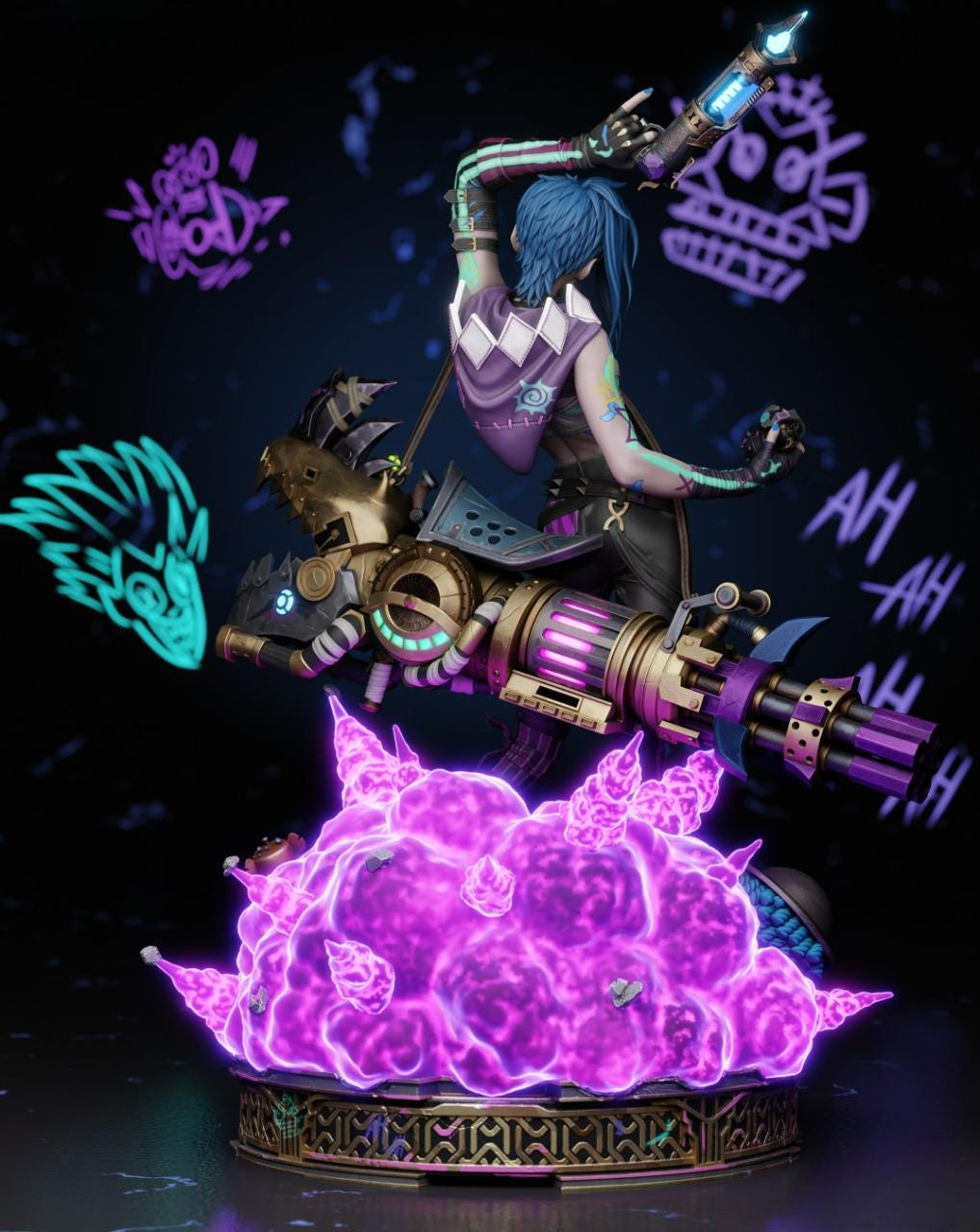 Jinx STL File: League of Legends 3D Printable Statue (digital Download ...