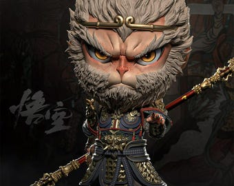 Archivo STL de Wukong Chibi: Impresión 3D de League of Legends (archivo digital)