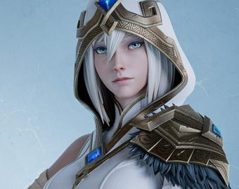 Ashe League of Legends STL / Arquera de Hielo Imprimible en 3D (Descarga Digital)