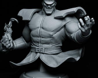 Busto de M. Bisonte (modelo STL) / Figura de diorama de Street Fighter (descarga digital)