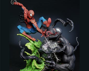 Web Hero vs Symbiote STL: Epic Battle Resin Model (Digital Download)