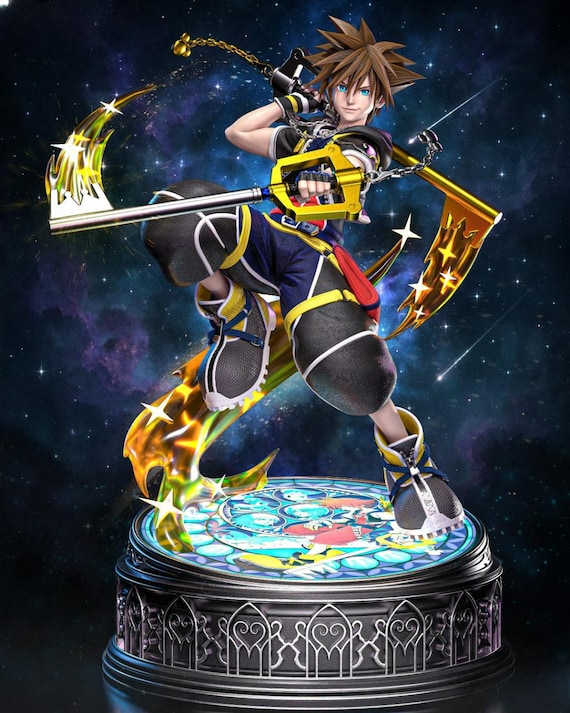 KINGDOM HEARTS ソラ A型スタチュー Sora Fullsize STL | Kingdom Hearts 3D Print Statue | Anime Game