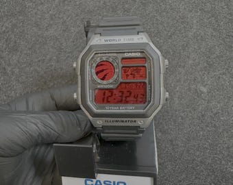 Custom "Toronto Raptors" Modified Watch, Casio AE1200