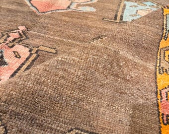 3x6 Rug, 3x8 Kilim Rug, 3x9 Red Pink TURKISH VINTAGE KILIM Rug, 3x10, Handmade Wool Rug, 5x8 Area Rug, Geometric Bohemian Style, Antique Rug