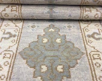 Grey Runner Rug Oushak Rug Hallway Runner Oushak Rug Hand knotted Rug Boho runner 3x8 3x10 3x12 3x15 Entryway Kitchen Custom size