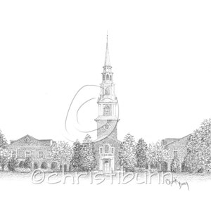 Reid Chapel at Samford University PRINT - wedding graduation birthday gift art