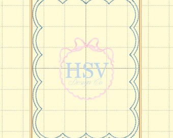 Motif de broderie de plaque nominative pour bébé ITH | 2 tailles