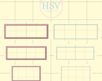 ITH Small Rectangle Monthly Milestone Card Bundle | Satin and Bean Stitch 3 Sizes | 5x7 or 6x10 Hoop