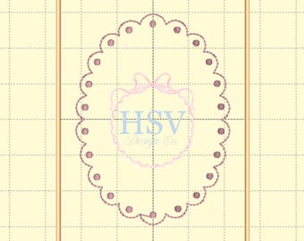 Cadre ovale héritage ITH à noeuds français | 4 tailles