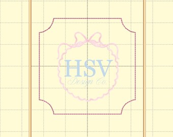 Petit motif de broderie carré ITH | Point de haricot | 3 tailles