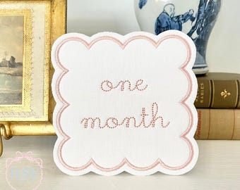 Petit motif de broderie festonné pour plaque signalétique ITH | Point bourdon | 3 tailles