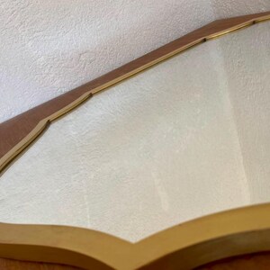 Hand-Finished Brass Mirror, Moroccan Luxury Wall Mirror, Bathroom Vanity Accent image 7