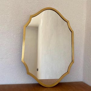 Hand-Finished Brass Mirror, Moroccan Luxury Wall Mirror, Bathroom Vanity Accent image 8
