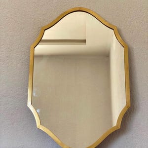 Hand-Finished Brass Mirror, Moroccan Luxury Wall Mirror, Bathroom Vanity Accent image 4
