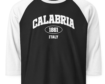 Raglanshirt Calabrië, 1861 Italië | Vintage collegiaal honkbal-T-shirt