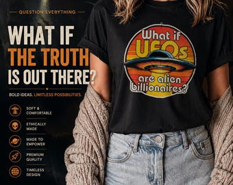UFO Alien Billionaires T-Shirt | Funny Sci Fi Graphic Tee