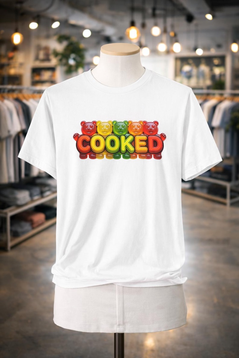 Cooked Gummy Bears Tee | Colorful Candy Lettering T-shirt - Etsy