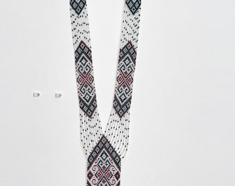 Handmade Geometric Beaded Necklace & Earrings | Boho Tribal Jewelry Set
